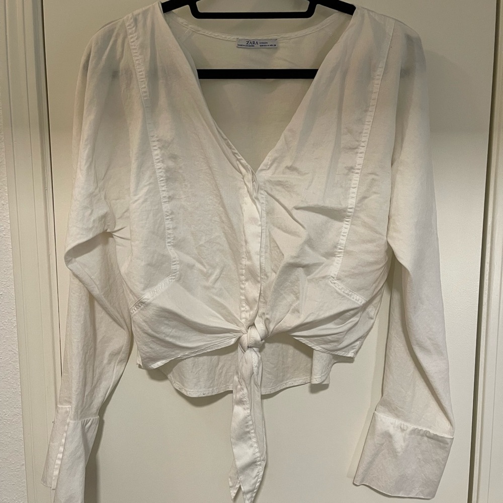 Zara cropped blouse